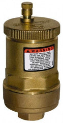 Bell & Gossett - 1/2" Pipe High Capacity Air Vent Air Vent - 150 Max psi, NPTF End Connection, 4-1/2"x9-5/8" - Exact Tool & Supply
