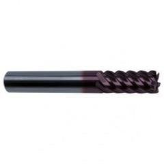 1/4" Dia. - 2-1/2" OAL - 45° Helix Firex Carbide End Mill - 6 FL - Exact Tool & Supply