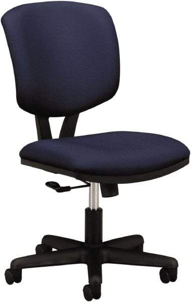 Hon - 40" High Task Chair - 25" Wide x 25-3/4" Deep, 100% Polyester Seat, Navy - Exact Tool & Supply