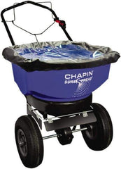 Chapin - 80 Lb Powder Coated Steel Walk Behind Broadcast Landscape Spreader - 12" Pneumatic Wheels - Exact Tool & Supply