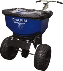 Chapin - 100 Lb Stainless Steel Walk Behind Broadcast Landscape Spreader - 14" Pneumatic Wheels - Exact Tool & Supply