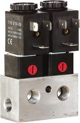 ARO/Ingersoll-Rand - 1/8", CAT Series 3-Way 2-Position Bar Manifold Stacking Solenoid Valve - 24 VDC, 0.062 CV Rate, 3.275" High x 3" Long - Exact Tool & Supply
