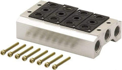 ARO/Ingersoll-Rand - 1/8" 4 Station Solenoid Valve Manifold - Use with Sierra 18mm Solenoid Valves - Exact Tool & Supply