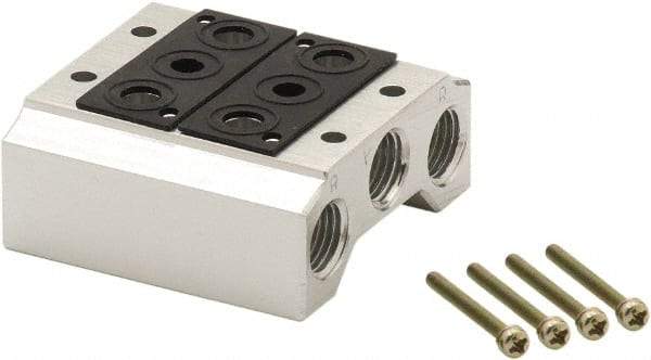 ARO/Ingersoll-Rand - 1/8" 2 Station Solenoid Valve Manifold - Use with Sierra 18mm Solenoid Valves - Exact Tool & Supply