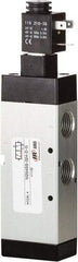 ARO/Ingersoll-Rand - 1/2" Inlet x 1/2" Outlet, Single Solenoid Actuator, Spring Return, 2 Position, Body Ported Solenoid Air Valve - 120 VAC Input, 4.32 CV, 3 Way, 115 psi, 122° Max Temp, 15° Min Temp - Exact Tool & Supply