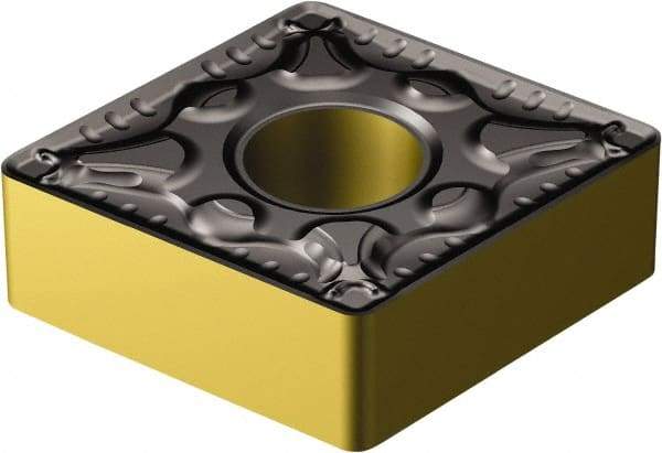 Sandvik Coromant - CNMG644 PM Grade 4325 Carbide Turning Insert - TiCN/AI2O3/TiN Finish, 80° Diamond, 3/4" Inscr Circle, 1/4" Thick, 1/16" Corner Radius - Exact Tool & Supply