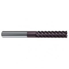 1/2" Dia. - 4-1/2" OAL - 45° Helix Firex Carbide End Mill - 6 FL - Exact Tool & Supply