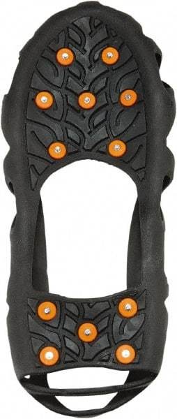 Ergodyne - Size L, (Women's Size L) Strap-On Cleat - Steel Studs Traction, Black - Exact Tool & Supply