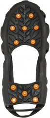 Ergodyne - Size L, (Women's Size L) Strap-On Cleat - Steel Studs Traction, Black - Exact Tool & Supply