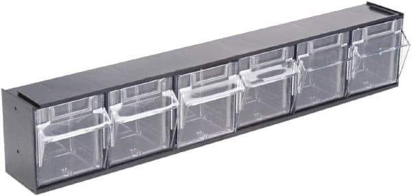 Deflect-o - Black/Clear Covered Modular - Plastic - Exact Tool & Supply