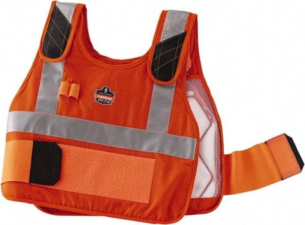 Ergodyne - Size L/XL, Orange Cooling Vest - 40 to 52" Chest, Hook & Loop Front, Cotton - Exact Tool & Supply
