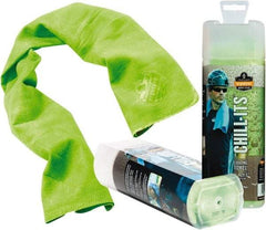 Ergodyne - Size 40", Cooling Towel - Lime Solid Pattern, Polyester - Exact Tool & Supply