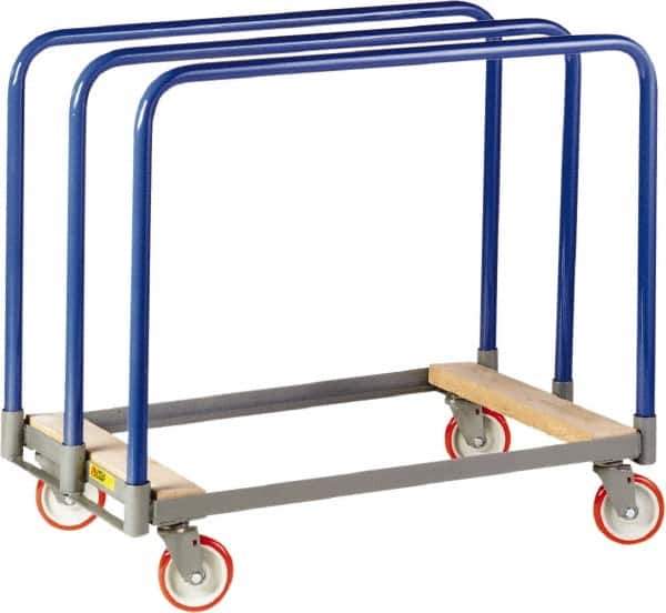 Little Giant - 1,000 Lb Capacity Steel Panel Truck - Steel Deck, 24" OAW, 36" Platform Length, Polyurethane Casters - Exact Tool & Supply
