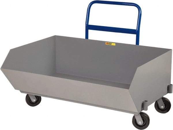 Little Giant - 2,000 Lb Load Capacity, 9.7 Cu Ft, Steel Low Profile - 38" Wide x 54" Long x 24" High, Gray - Exact Tool & Supply