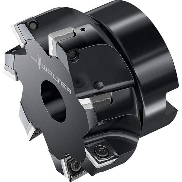 Walter - 8 Inserts, 125mm Cut Diam, 40mm Arbor Diam, Indexable Square-Shoulder Face Mill - 0° Lead Angle, 63mm High, Through Coolant, Series M4132-B1 - Exact Tool & Supply