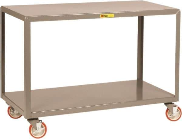 Little Giant - Mobile Table - Steel, Gray, 48" Long x 24" Deep x 34" High - Exact Tool & Supply