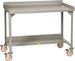 Little Giant - Mobile Workbench - Steel, Gray, 48" Long x 28" Deep x 39" High - Exact Tool & Supply