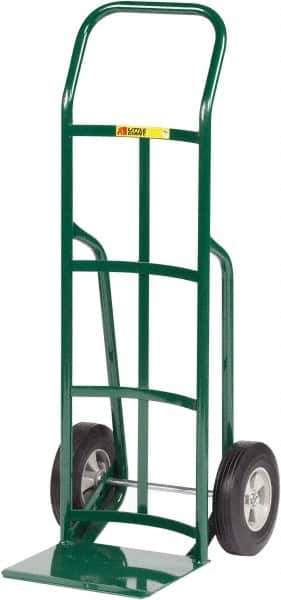 Little Giant - 800 Lb Capacity 47" OAH Hand Truck - 12 x 14" Base Plate, Continuous Handle, Steel, Solid Rubber Wheels - Exact Tool & Supply