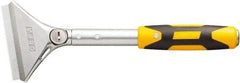 Olfa - Stiff Steel Straight Scraper - 100" Blade Width x 0.709" Blade Length, 12" Long Handle - Exact Tool & Supply