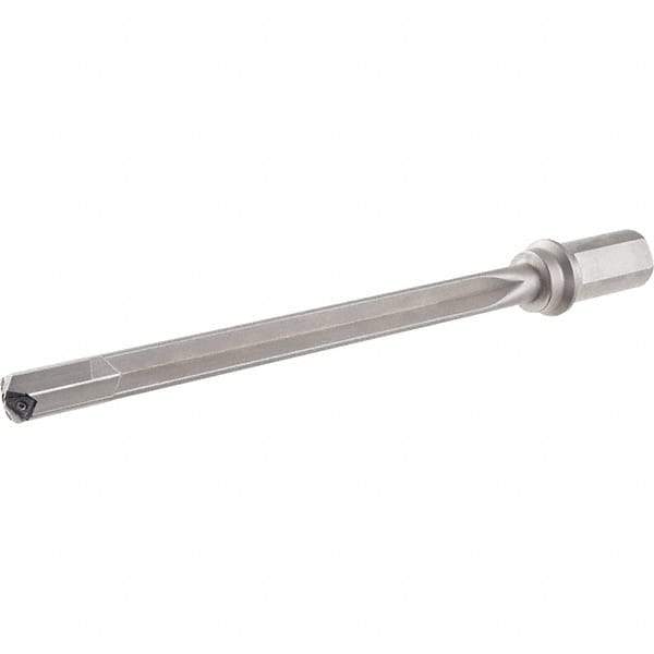 Iscar - 11.34" Max Drill Depth, 15xD, 18.64mm Diam, Indexable Insert Drill - 1 Insert, 1" Shank Diam, Weldon Flat Shank - Exact Tool & Supply
