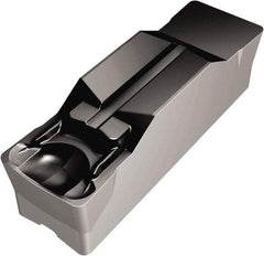 Sandvik Coromant - M1N123 GM Grade 1105, 11mm Cutting Width Carbide Grooving Insert - Neutral, 0.8mm Corner Radius, TiAlN2 Finish - Exact Tool & Supply
