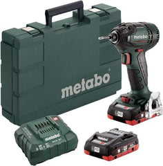 Metabo - 18 Volt, 1/4" Drive, 1,770 Ft/Lb Torque, Cordless Impact Driver - Pistol Grip Handle, 2900 RPM, 2 Batteries Included - Exact Tool & Supply