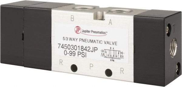 PRO-SOURCE - Specialty Air Valves Valve Type: 5-Way, 3 Position Exhaust Center Actuator Type: Pneumatic Double Acting - Exact Tool & Supply