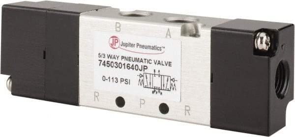 PRO-SOURCE - Specialty Air Valves Valve Type: 5-Way, 3 Position Actuator Type: Pneumatic Double Acting - Exact Tool & Supply