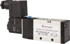 PRO-SOURCE - 1/4", 3/2 Way Single Stacking Solenoid Valve - 24 VDC, 0.98 CV Rate, 2.6" High x 5.12" Long - Exact Tool & Supply