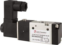 PRO-SOURCE - 1/8", 3/2 Way Single Stacking Solenoid Valve - 24 VDC, 0.65 CV Rate, 1.38" High x 3.46" Long - Exact Tool & Supply