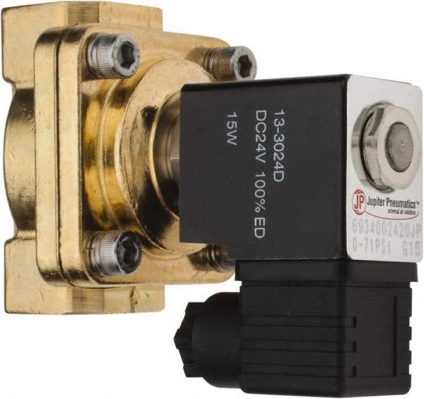 PRO-SOURCE - 3/4", 2/2 Way Stacking Solenoid Valve - 24 VDC, 8.78 CV Rate, 4.21" High x 3.54" Long - Exact Tool & Supply