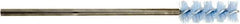 Tanis - 1" Diam Helical Nylon Tube Brush - Single Spiral, 0.04" Filament Diam, 2" Brush Length, 8" OAL, 1/4" Diam Shank - Exact Tool & Supply