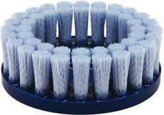 Tanis - 5" 80 Grit Ceramic Crimped Disc Brush - Drive Arbor Connector, 1-1/2" Trim Length, 7/8" Arbor Hole - Exact Tool & Supply