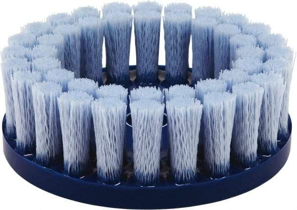 Tanis - 6" 180 Grit Ceramic Crimped Disc Brush - Drive Arbor Connector, 1-1/2" Trim Length, 7/8" Arbor Hole - Exact Tool & Supply