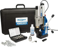 Hougen - 2" Travel, Portable Magnetic Drill Press - 250 & 450 RPM, 9 Amps, 1.5 hp, 1035 Watts - Exact Tool & Supply