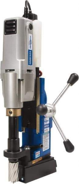 Hougen - 2" Travel, Portable Magnetic Drill Press - 250 & 450 RPM, 9 Amps, 1.5 hp, 1035 Watts - Exact Tool & Supply