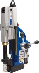 Hougen - 2" Travel, Portable Magnetic Drill Press - 250 & 450 RPM, 9 Amps, 1.5 hp, 1035 Watts - Exact Tool & Supply