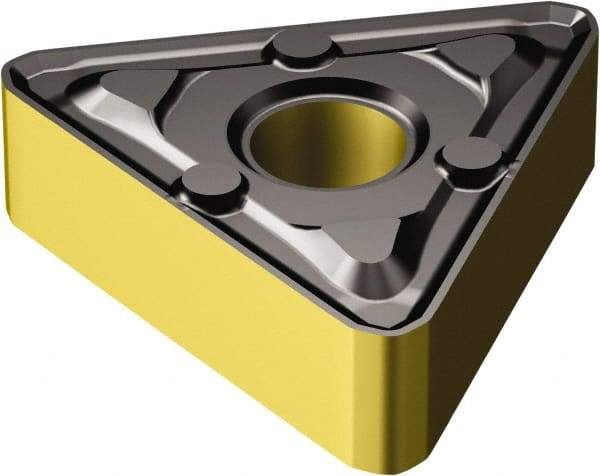 Sandvik Coromant - TNMX333 WMX Grade 4305 Carbide Turning Insert - TiCN/AI2O3/TiN Finish, 60° Triangle, 3/8" Inscr Circle, 3/16" Thick, 3/64" Corner Radius - Exact Tool & Supply