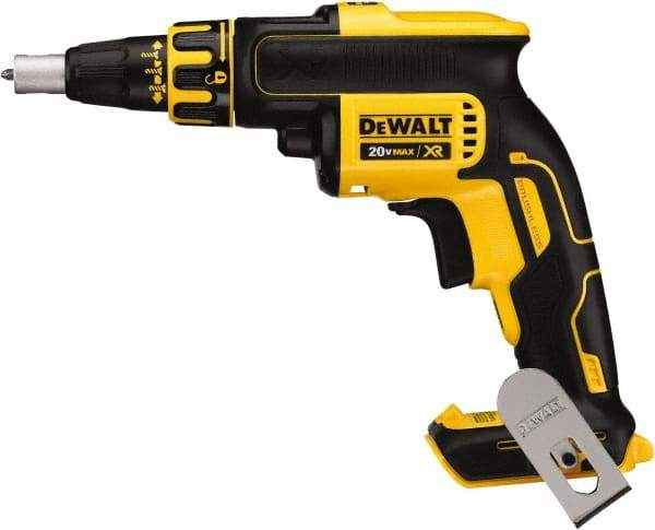 DeWALT - 20 Volt Lithium-Ion Battery Pistol Grip Cordless Screwdriver - 4,400 RPM, 266 In/Lb Torque - Exact Tool & Supply