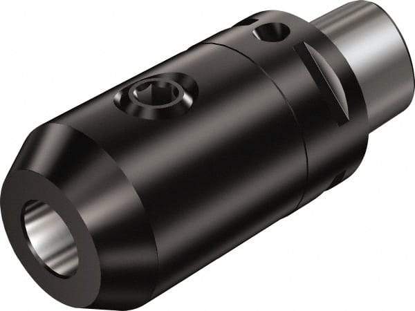 Sandvik Coromant - C6 Outside Modular Connection, 1-1/4" Hole Diam, Capto to Weldon Straight Shank Adapter - 85.01mm Projection, 54.3mm Nose Diam, 123.014mm OAL, Through Coolant - Exact Tool & Supply