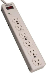 Tripp-Lite - 6 Outlets, 120 VAC15 Amps, 6' Cord, Power Outlet Strip - Floor, Keyhole Mount, 5-15 NEMA Configuration, 2-1/2" Strip - Exact Tool & Supply