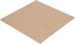 Made in USA - 12" Long, 12" Wide, Natural Gum Rubber Foam Sheet - 35 to 45 Durometer, Tan, -20 to 140°F, 3,000 psi Tensile Strength, Stock Length - Exact Tool & Supply