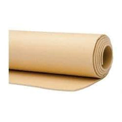 Made in USA - 36" Wide, Natural Gum Rubber Foam Sheet - 35 to 45 Durometer, Tan, -20 to 140°F, 3,000 psi Tensile Strength, Cut-to-Length - Exact Tool & Supply