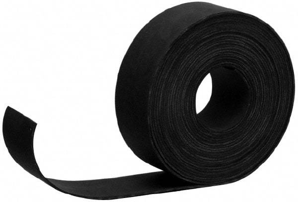 Made in USA - 36" Wide, 3/16" Thick, Neoprene Rubber Foam Sheet - 45 to 55 Durometer, Black, -20 to 180°F, 1,000 psi Tensile Strength, Adhesive Backing, Cut-to-Length - Exact Tool & Supply