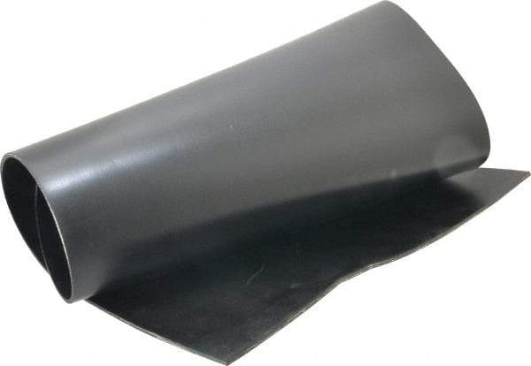 Made in USA - 24" Long, 12" Wide, Polyester-Reinforced Neoprene Rubber Foam Sheet - 50 to 60 Durometer, Black, -20 to 180°F, 1,000 psi Tensile Strength, Stock Length - Exact Tool & Supply
