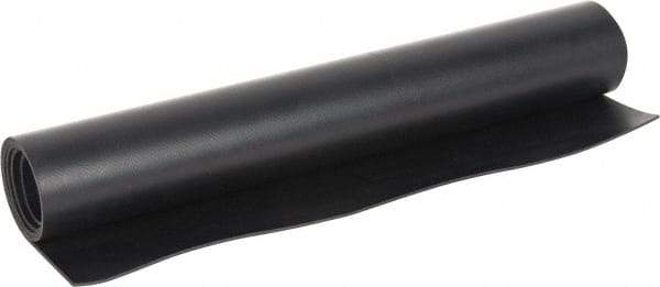Made in USA - 24" Long, 12" Wide, Nylon-Reinforced Neoprene Rubber Foam Sheet - 65 to 75 Durometer, Black, -40 to 220°F, 1,100 psi Tensile Strength, Stock Length - Exact Tool & Supply