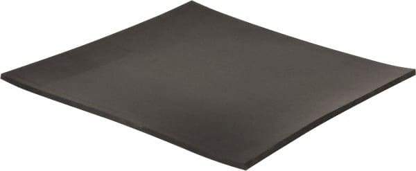 Made in USA - 12" Long, 12" Wide, Neoprene Spring Blend Rubber Foam Sheet - 65 to 75 Durometer, Black, -20 to 170°F, 1,000 psi Tensile Strength, Stock Length - Exact Tool & Supply