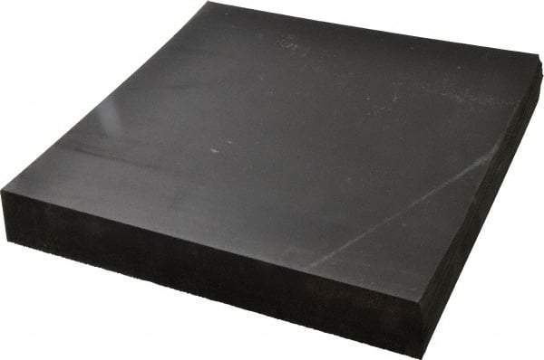 Made in USA - 12" Long, 12" Wide, Neoprene Spring Blend Rubber Foam Sheet - 65 to 75 Durometer, Black, -20 to 170°F, 1,000 psi Tensile Strength, Stock Length - Exact Tool & Supply