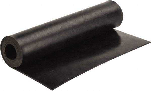 Made in USA - 36" Long, 12" Wide, Neoprene Spring Blend Rubber Foam Sheet - 65 to 75 Durometer, Black, -20 to 170°F, 1,000 psi Tensile Strength, Stock Length - Exact Tool & Supply