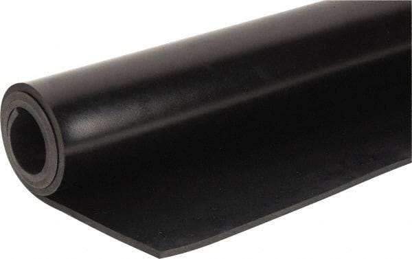 Made in USA - 36" Long, 24" Wide, Neoprene Spring Blend Rubber Foam Sheet - 65 to 75 Durometer, Black, -20 to 170°F, 1,000 psi Tensile Strength, Stock Length - Exact Tool & Supply